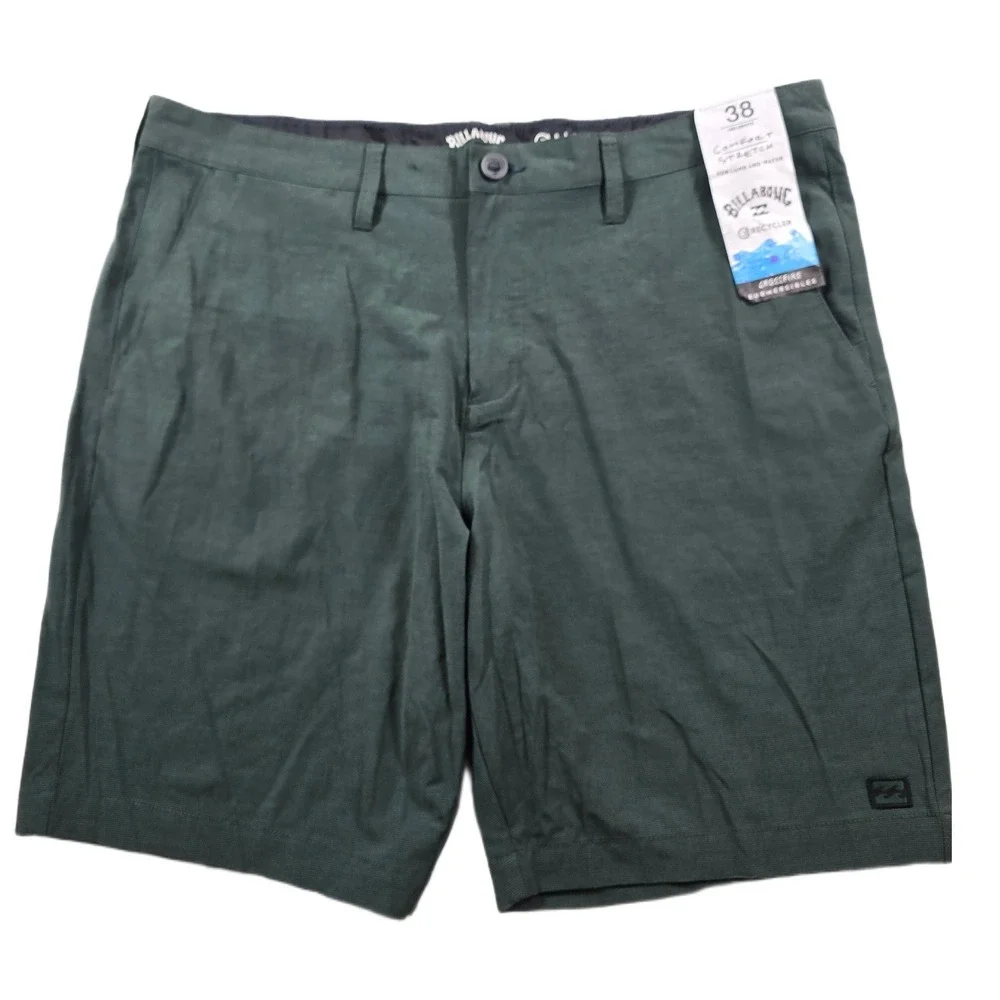 Billabong Hybrid Shorts Men 38 Green Stretch Crossfire Submersible Walkshort NEW